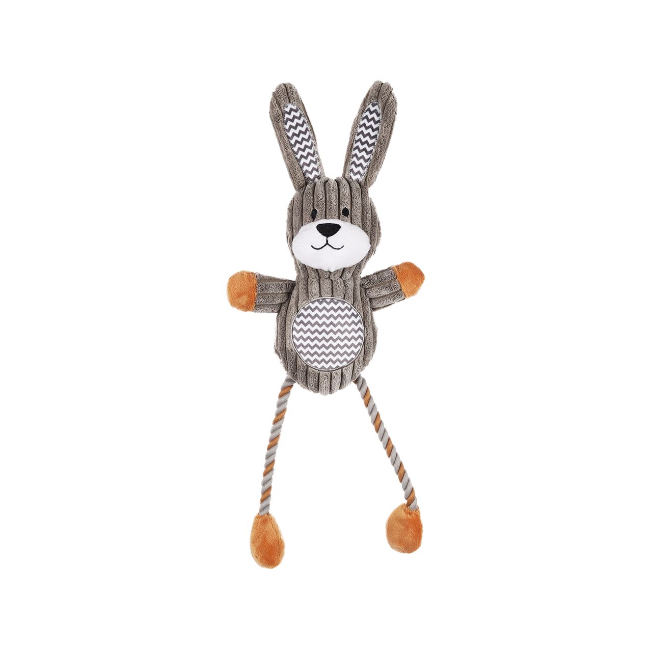 Jucarie catel iepure cu franghii 46 cm