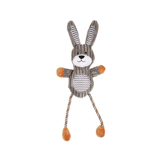 Jucarie catel iepure cu franghii 46 cm