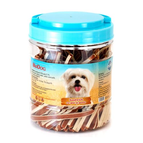 Recompense Biodog sandwich cu pui si peste